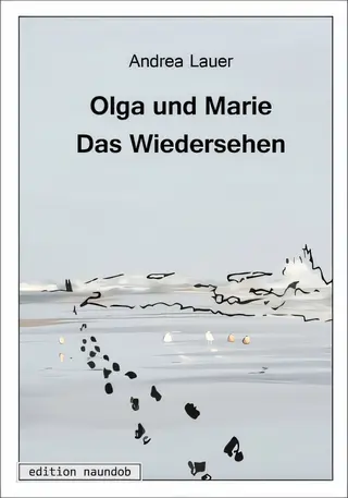 Foto: In eine weiße Schneelandschaft mit 2 Vögeln sind schwarze Fußspuren eingezeichnet.