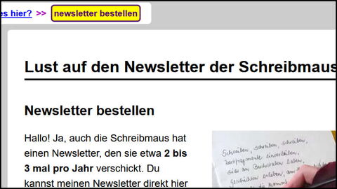 Bildschirmfoto: Die Überschrift h2 unterhalb von h1.