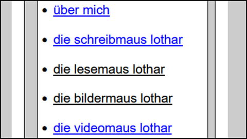 Bildschirmfoto: Besuchte Links werden schwarz und unterstrichen dargestellt.