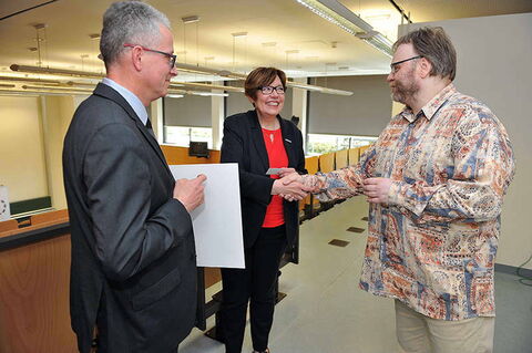 Foto: Hier bin ich im Gespräch mit meinem Publikum.