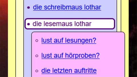 Bildschirmfoto: Der aktuelle Link wird dunkelviolett auf weißem Hintergrund hervorgehoben.