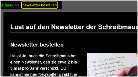 Bildschirmfoto: Die Überschrift h2 unterhalb von h1.