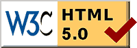 Das W3C-Logo für validen HTML5-Code.