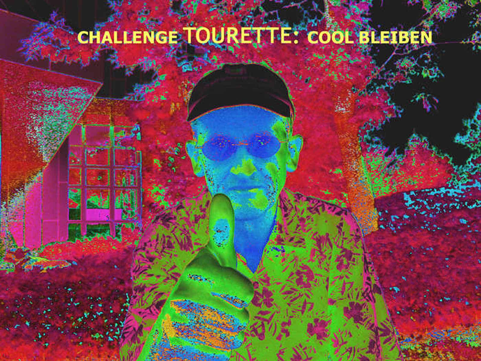 Grafik: Postkarte 08: Challenge Tourette: Cool Bleiben.
