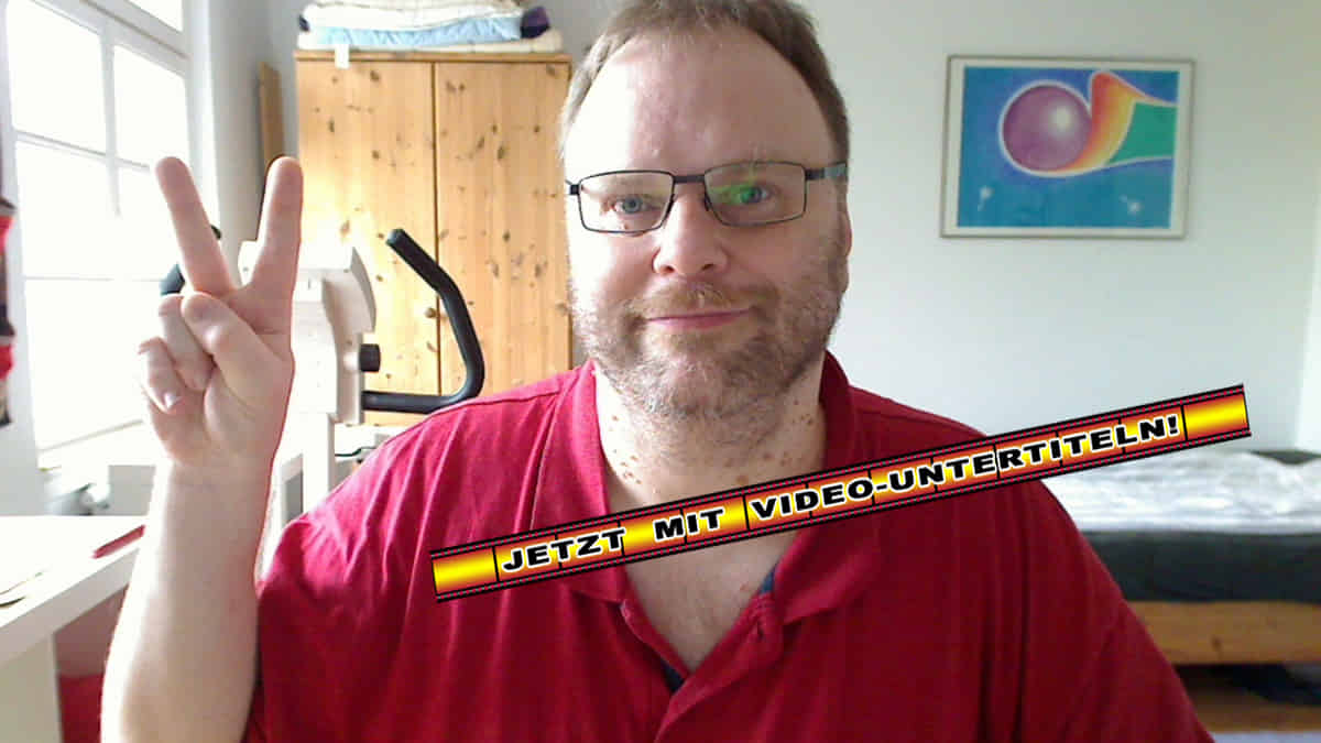 Foto: Mein Video-Coverbild mit dem "V-Symbol" meiner rechten Hand für Videos im 16:9-Format.